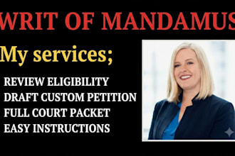 professional legal documents for writ of mandamus