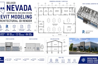 deliver nevada commercial building design revit modeling architectural 3d render