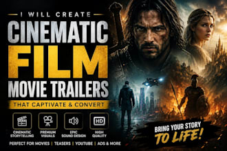 create cinematic film movie trailers for you