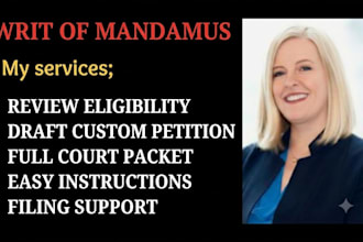 draft a writ of mandamus appeal for immigration petition