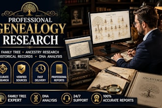 do professional genealogy research and build your family