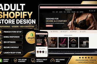 design adult shopify store lingerie website adult toy store