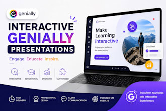 interactive genially presentations, courses, quizzes and infographics