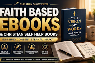 christain ghostwriter for faith based ebook christain self help book