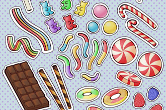 design and draw a personalized sticker sheet to sell