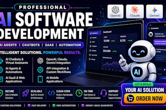 develop custom ai software ai agents chatbots saas app ai mobile app integration