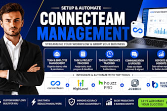 setup connecteam management gohighlevel houzz pro jobber buildertrend automation