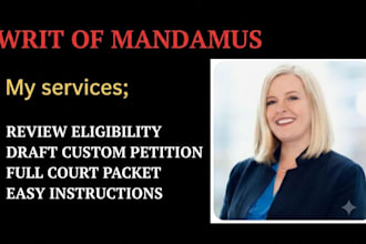 write a writ of mandamus for slow uscis processing