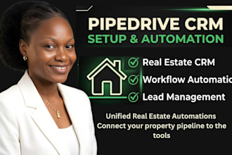 setup and automate pipedrive CRM for realtors