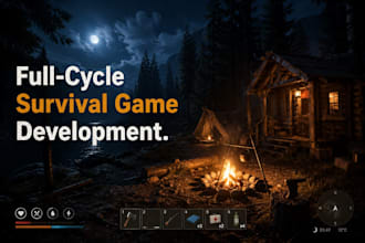 high quality 3d multiplayer survival game, horror game in unity or unreal engine