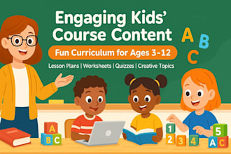 create online preschool course homeschool lesson plan kids elearning content