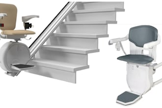 do ergonomic designs for stair lift assist chair, with mechanisms design in 3d