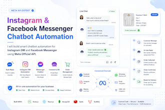 build instagram and facebook messenger chatbot automation using meta API