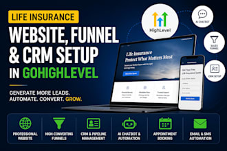 life insurance website, funnel, CRM ai agent in gohighlevel