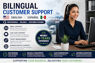 be your bilingual customer support agent via chat and email