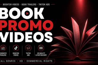 create booktok videos, book promo trailers and book promotion tiktok video ads