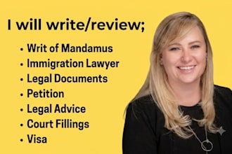 prepare a writ of mandamus legal opinion document
