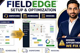 fieldedge setup hvac plumbing CRM field service dispatch scheduling invoicing