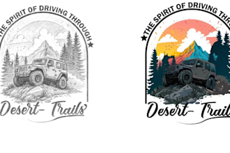 do retro truck adventure logo for typography vector t shirt design
