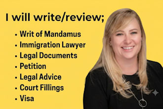 draft a writ of mandamus for federal court legal filing