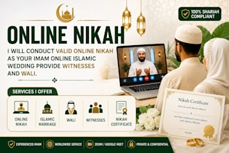 conduct online nikah imam nikah with witnesses and wali online islamic nikah