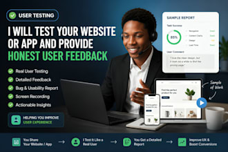 do user testing, usability testing and QA testing for website and mobile