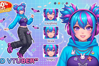 create a custom 3d vroid vtuber model for streaming and vrchat