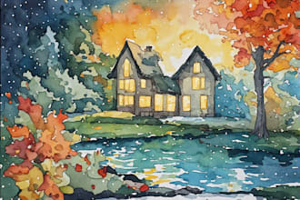 turn your home into watercolor painting