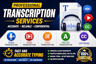 do accurate hindi english transcription