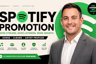 do organic spotify music promotion playlist promotion stream and follower growth