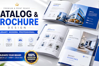 design product catalog, brochure, real estate flyer, ebook, magazine or lookbook