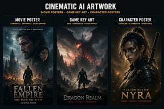 create cinematic ai movie posters and game key art