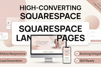 design a high converting squarespace landing page for coaches