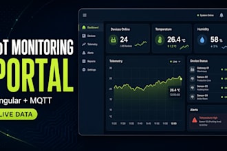 build or fix a real time iot dashboard with angular and mqtt