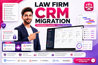 migrate law firm CRM practicepanther filevine lawmatics cosmolex to asana monday