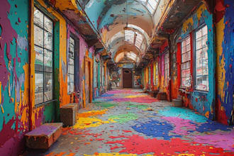fill with colors your favourite city spots, venues