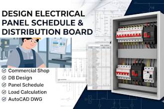 design electrical panel schedule and distribution board for commercial shop