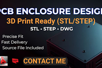 design pcb enclosure for 3d printing using autocad with enclosure design