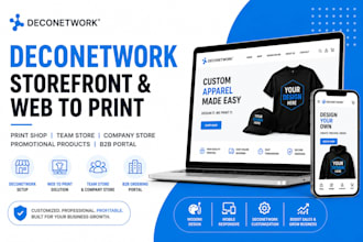 deconetwork website deconetwork storefront web to print apparel store team store