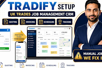 tradify setup job management CRM quoting invoicing scheduling tracking