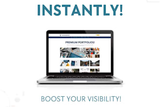 design a premium ai portfolio website with custom features
