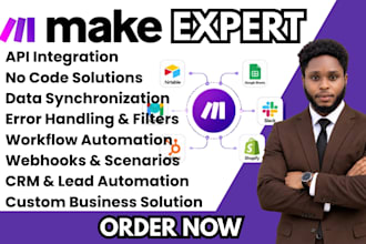 fix make com, made com, setup make com automation, make automation, make expert