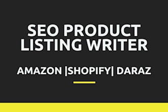 seo product descriptions for amazon shopify daraz stores