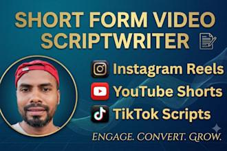 write engaging video scripts for instagram reels and  you tube  shorts