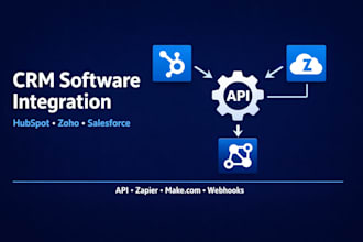 do CRM software integration with API, hubspot, zoho, and salesforce