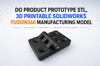 do product prototype stl, 3d printable solidworks fusion360 manufacturing model