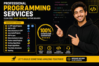 do python, java, c, cpp programmer for code development projects