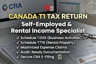 prepare canada self employed tax return and rental income