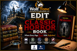edit your horror or classic horror book