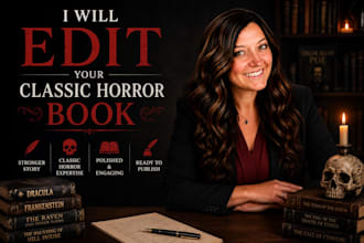 edit your horror or classic horror book